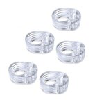 Butoir de porte en gel de silice transparent, 5 pi�ces, tampon de poign�e de porte, protection b�b� enfants, ...