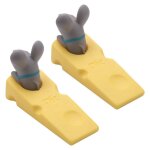 Butoir de porte en silicone, 2 pi�ces, design de dessin anim�, cr�atif, jouets pour enfants, mobilier ...
