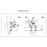 C550 vlo de route double piston etrier de cble frein a disque disque mcanique double freins pices ...