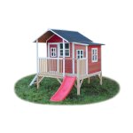 Cabane bois exit loft 350 rouge