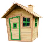 Cabane en bois fsc maison de jeux pour l'extrieur / jardin en marron & vert maisonnette / cabane de ...