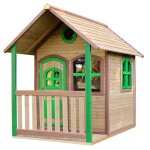 Cabane en bois fsc maison de jeux pour l'ext�rieur / jardin en marron & vert maisonnette / cabane de ...