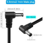 Câble d'alimentation en queue de cochon a angle droit de 90 degrés 18 awg prise mâle d'alimentation cc ... Câble d'alimentation en queue de cochon a angle droit de 90 degrés 18 awg prise mâle d'alimentation cc ...