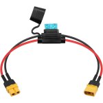 C�ble d'extension xt60 14 awg m�le vers femelle avec fusible 15 a pour batterie lipo de drone, station ...