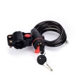 Câble de verrouillage antivol pour vélo, avec clé, pour équipement d'équitation en plein air Câble de verrouillage antivol pour vélo, avec clé, pour équipement d'équitation en plein air