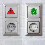 Cache - prise b�b� a coller, 20 pi�ces, transparent, pour prises schuko type f, s�ret� enfants, protection ...