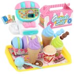 Caddie pour dessert, fruits, jouets, mini supermarché, caisse, ensemble de jouets 24 pièces Caddie pour dessert, fruits, jouets, mini supermarché, caisse, ensemble de jouets 24 pièces