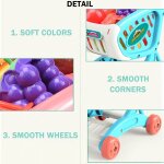 Caddie de supermarché pour enfants, chariot de supermarché, voiture, simulation de fruits et aliments, ... Caddie de supermarché pour enfants, chariot de supermarché, voiture, simulation de fruits et aliments, ...