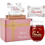 Cadeaux d'anniversaire pour grand - mère de la part de petits - enfants, verres a vin rouge sans pied ... Cadeaux d'anniversaire pour grand - mère de la part de petits - enfants, verres a vin rouge sans pied ...
