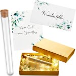 Cadeau d'argent d'anniversaire comprenant tube a essai en plastique avec papier carte de v?ux joyeux ...