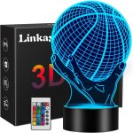 Cadeau basketball garcon enfants fille, veilleuse enfant 3d lampe optique illusion decoration chambre ...
