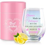 Cadeau pour collgue, verre a vin  chance made us colleagues, cadeaux d'adieu personnaliss , cadeaux ...