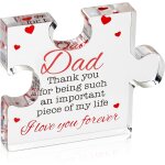 Cadeau de fte des pres pour papa - puzzle en acrylique grav, cadeau pour papa, cadeau d'anniversaire ...