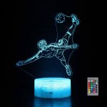 Cadeau foot garcon, veilleuse 3d illusion football pour enfants en 16 couleurs, lampe foot, decoration ...