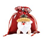 Cadeau de no�l sacs avec cordons de serrage 3d cartoon doll conception innovante - gxcc