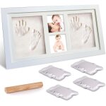 Cadre empreintes bb, kit empreinte bebe mains pour liste de naissance, souvenirs mmorable dcorations ...