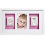 Cadre mural empreintes et photo de bb blanc