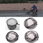 Cadre de pêche en acier inoxydable, tête de brail pliante, accessoires en maille ronde, nouveau Cadre de pêche en acier inoxydable, tête de brail pliante, accessoires en maille ronde, nouveau