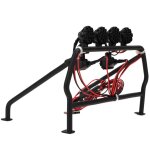 Cage roulante en mtal avec 6 lumires led, adapte  la voiture rc scx10 1 / 10 axial 4wd