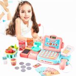 Caisse enregistreuse, jouet educatif et durable, avec scanner, son, musique, calculatrice, argent et ... Caisse enregistreuse, jouet educatif et durable, avec scanner, son, musique, calculatrice, argent et ...