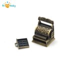 Caisse enregistreuse en mtal vintage, pour maison de poupe, dcoration 1:12, meubles, accessoires miniatures ...