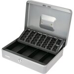 Caisse  monnaie verrouillable avec plateau de comptage de pices 30, 5 x 24 x 8, 5 cm argent