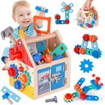 Caisse a outils jouet enfant, etabli en bois montessori, boîte a outils educative - cadeau pour garçon ... Caisse a outils jouet enfant, etabli en bois montessori, boîte a outils educative - cadeau pour garçon ...