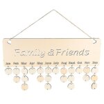 Calendrier d'anniversaire et d'anniversaire en bois a faire soi - m�me - d�coration murale personnalisable ...