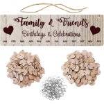 Calendrier d'anniversaire personnalis en bois - dcoration murale a faire soi - mme pour la famille ...