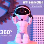 Cam�ra de surveillance ip wifi robot hd 1080p, dispositif de s�curit� domestique sans fil, babyphone ...
