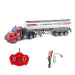 Camion - citerne d'huile tlcommand sans fil 4ch, camion lourd, semi - remorque, modle de simulation ...