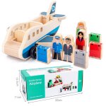 Camion a double etage en bois educatif pour enfants, kit de transport d'avion, modèle de jouets de simulation, ... Camion a double etage en bois educatif pour enfants, kit de transport d'avion, modèle de jouets de simulation, ...