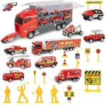 Camion de pompiers de construction 24 en 1, jouet de sauvetage, modle camion de pompiers, transport ...