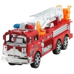 Camion de pompiers a echelle simul�e, jouet, mod�le de v�hicule educatif pour enfants gar�ons