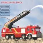 Camion de pompiers de simulation pour enfants, peut pulvriser l'eau, son et lumire, jouet, cadeau