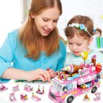 Camion de simulation de cr�me glac�e 553 pi�ces, v�hicule de simulation de glace, ensemble de glaces, ...