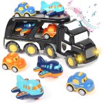 Camion avec sons et lumires, garage voiture pour enfants, 5 en 1 transporter truck cars portable bus ...