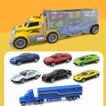 Camion de transport de conteneur moul� sous pression, mod�le d'ing�nierie de police de feu, jouets de ...