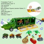 Camion de transport de dinosaures, voiture, conteneur, mod�le de stockage, eclairage, musique, jouets ...