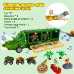 Camion de transport de dinosaures, voiture, conteneur, mod�le de stockage, eclairage, musique, jouets ...