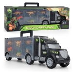 Camion de transport de jouets avec 6 dinosaures, transport portable, stockage de voiture, transport de ... Camion de transport de jouets avec 6 dinosaures, transport portable, stockage de voiture, transport de ...