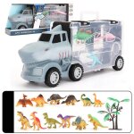 Camion de transport de jouets en forme de dinosaure, ensemble de transport de voiture, conteneur de stockage ...