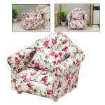 Canap� en bois imitation echelle 1:12, mini maison de poup�e, sc�ne de vie, mod�le de meubles, jouets, ...