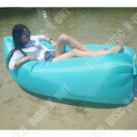 Canap - lit gonflable canap hamac bleu / canap de plage / jardin, camping / piscine extrieure / 205x70 ...