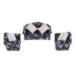 Canap� rembourr� en bois pour maison de poup�e 1 / 12, ensemble de 4 coussins