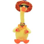 Canard dansant qui bouge, jouet avec lunettes de soleil et chapeau, peluche chantante de style mexicain ...