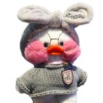 Canard en peluche de caf� de 30cm, kawaii, jouet en peluche animal doux, oreiller poup�e, cadeau d'anniversair ...
