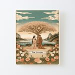 Canevas imprimer la carte du tarot des amoureux (nihonga design) sans cadre 40x50cm diy installer