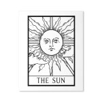 Canevas imprimer le soleil - srie de cartes de tarot sans cadre 40x50cm diy installer