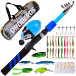 Canne a pche casting portable pour enfants, combo de matriel de pche en mer, canne a poisson portable ...